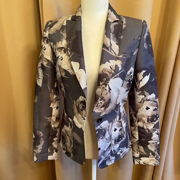 NEW! Craig Taylor One Button Fitted Floral Blazer, Jacket Size 4 - Picture 2 of 11